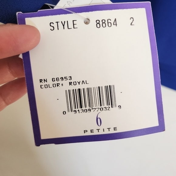 Vintage Leslie Fay Royal Blue Lightweight Coat size 6p NWT - Picture 5 of 6